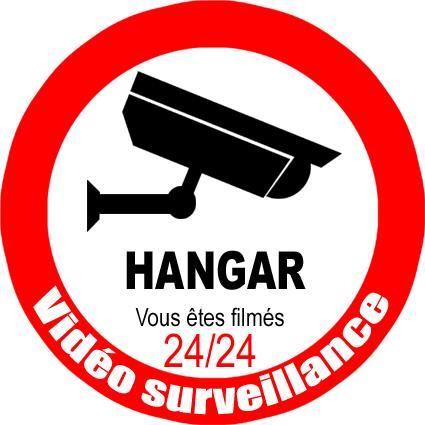 hangar bajo vigilancia por video